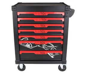 SIXTOL MECHANIC TROLLEY KEVIN 274 / Dílenský vozík na nářadí / 7 šuplíků / 274 ks nářadí 