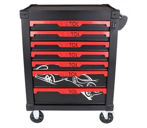 SIXTOL MECHANIC TROLLEY KEVIN / Dílenský vozík na nářadí / 7 šuplíků 