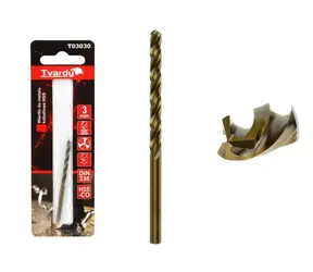 TVARDY HSS M35 3 mm vrták z kobaltového kovu 