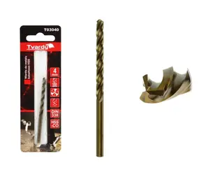 TVARDY HSS M35 4 mm vrták z kobaltového kovu 