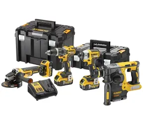 DeWalt DCK422P3T-QW / Aku SET bruska + kombi kladivo + příklepová vrtačka + rázový utahovák / kufr + 3x baterie 