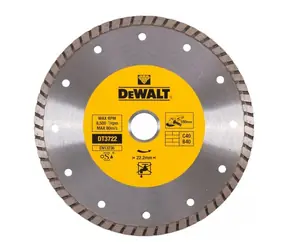 DeWalt DT3722-QZ / Diamantový kotouč Turbo / Průměr 180 x 22.2 mm / Šířka 2.4 mm