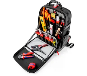 Knipex Tool Backpack Modular X18 Electric černá / Batoh na nářadí pro elektrikáře / 22 ks