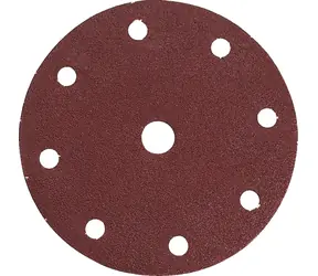 Makita P-31930 / Brusný papír na dřevo a kov / Zrnitost 80 / Průměr 150 mm / 9 otvorů / 10 ks