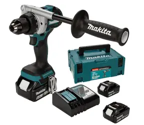 Makita DDF492RG3J / Aku vrtačka/šroubovák / 18V / 2100 ot-min / 3x Aku BL1860B