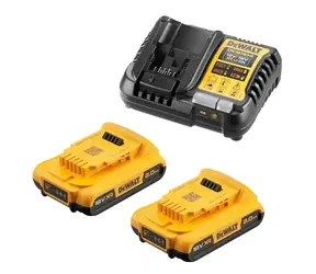 DeWALT DCB1104D2 / Sada akumulátorů s nabíječkou / 2x Aku 18 V XR Li-Ion 2.0 Ah