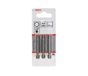BOSCH 2607001735 / Sada šroubovacích bitů  HEX 6. 49 mm (3 ks) / Extra odolné