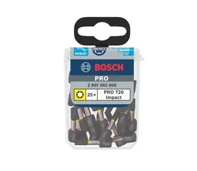 BOSCH 2607002805 / Sada šroubovacích bitů Impact T20 25 mm (25 ks) / Tic Tac