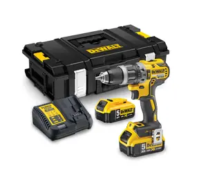 DeWalt DCD796P2 / Aku Kompaktní příklepová vrtačka šroubovák s bezuhlíkovým motorem / 18V XR Li-Ion / 2x 5.0Ah