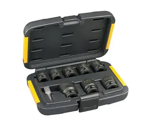 DeWalt DT7507 / 9-dílná sada tvrzených hlavic pro rázové utahováky 1:2"