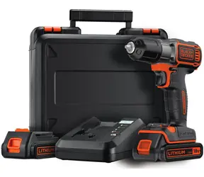 Black&Decker ASD18KB / Aku vrtačka Autosense / 18 V / 2x 1.5 Ah