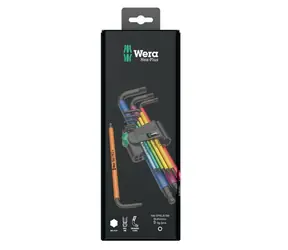WERA 950 9 Hex-Plus Multicolour 1 SB Multicolour Sada zástrčných klíčů / metrická / BlackLaser
