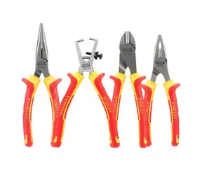 Stanley MaxSteel VDE 4-84-489 / sada kleští / kombinační|půlkulaté|štípací|odizolovávací / 4ks
