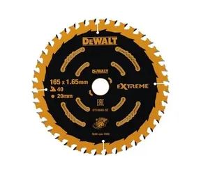 DeWalt DT10640-QZ / Pilový kotouč / Průměr 165x40 mm / Počet zubů 40