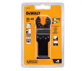 DeWalt DT20725-QZ / Sada pilových listů DT20704 / Délka 43 mm / Šířka 30mm / 5ks