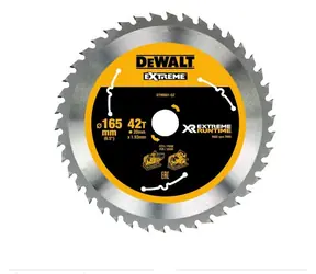 DeWalt DT99561 / Pilový kotouč pro ponorné aku pily / Průměr 165x20 mm / Šířka řezu 1.76 mm / Počet zubů 42