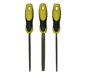Stanley 0-22-445 / 3-dílná sada pilníků 150mm / (plochý sek 1 / kulatý sek 2 / tříhranný sek 1)
