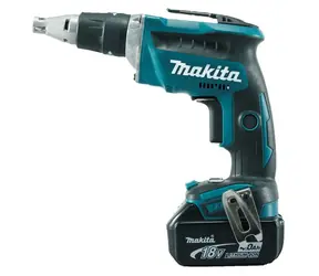 Makita DFS452RTJ / Aku Šroubovák na sádrokarton / 18V / 2x5.0Ah / 0-4000 ot-min / Upnutí šestihran 1|4" 