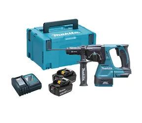 Makita DHR243RTJ / Aku Vrtací kladivo / 18V / 2x5.0Ah / Li-ion / 950 ot-min / 4700 příklepů-min / 2.0J