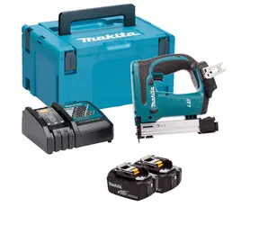 Makita DST221RTJ / Aku Sponkovačka / 18V / 2x5.0Ah / Obsah zásobníku 98ks / Šířka sponky 10mm / Délka sponky 10-22 mm 