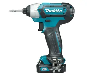 Makita TD110DSAE / Aku Rázový utahovák 1|4" / 10.8V / 2x2.0Ah / 2600 ot-min / 3500 rázů-min / 110 Nm