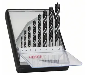 BOSCH 2607010533 / Sada spirálových vrtáků do dřeva Robust Line / 3-10 mm / 8 ks