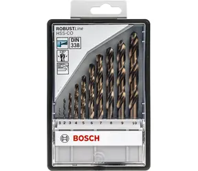 BOSCH 2607019925 / Sada vrtáků do kovu / HSS-Co / 1-10 mm / 10 ks