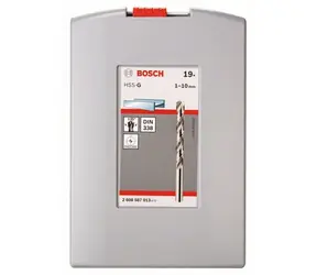 BOSCH 2608587013 / Sada vrtáků do kovu / HSS-G / Průměr 1-10 mm / Délka 12-87 mm / 19 ks
