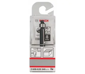 BOSCH 2608628346 / Zarovnávací fréza na dřevo / Průměr 9.5 mm / Pracovní délka 25.4 mm / Stopka 8 mm