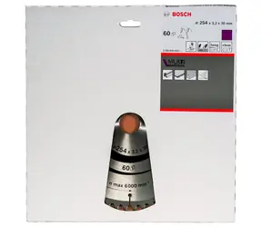 BOSCH 2608640449 / Víceúčelový pilový kotouč / Průměr 254x30 mm / Šířka řezu 3.2 mm / Počet zubů 60