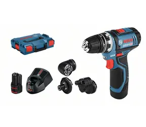 BOSCH GSR 12V-15 FC / Aku vrtaci šroubovák s příslušenstvím / 12V / 2.0Ah / 10 mm sklíčidlo / 1300 ot-min / 30 Nm