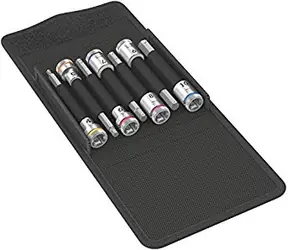 WERA 8740 B HF 1 / sada zástrčných nástavců Zyklop pro šrouby s vnitřním šestihranem / s přidržovací funkcí / 3|8"