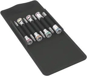 WERA 8740 B HF Imperial 1 / sada nástavců Zyklop pro šrouby s vnitřním šestihranem  s přidržovací funkcí / 3|8"