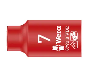 WERA 8790 B - 7 x 46 mm/ Nástavec nástrčných hlavic Zyklop VDE / izolovaný / s připojovacím rozměrem 3|8" / doprodej