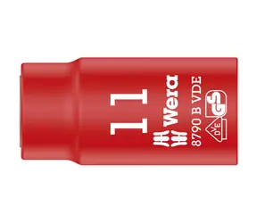 WERA 8790 B - 11 x 46 mm/ Nástavec nástrčných hlavic Zyklop VDE / izolovaný / s připojovacím rozměrem 3|8"