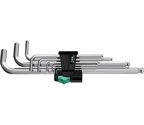 WERA 950/9 Hex-Plus 1 / Sada zástrčných klíčů / metrická / chromovaná