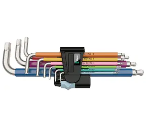 WERA 3950|9 Hex-Plus Multicolour Stainless 1 / Sada zástrčných klíčů / metrická / nerezová ocel