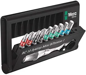 WERA Bit-Check 10 Zyklop Mini BiTorsion 1 / Račna s bity