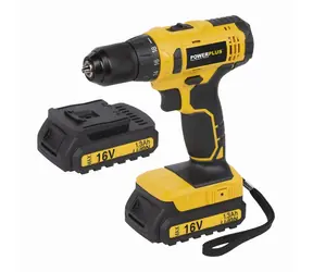 PowerPlus POWX00425 / Aku Vrtací šroubovák / 16V / 2x1.3Ah / 10mm sklíčidlo / 1.400 ot-min / 30 Nm
