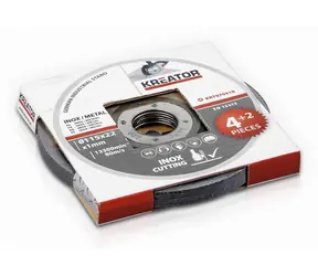 KREATOR KRT070410 / Řezací kotouč na kov / Průměr 115 x 22 mm / Šířka řezu 1.0 mm / 6 ks