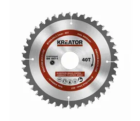 KREATOR KRT020502 / Pilový kotouč univerzální / Průměr 160 x 30 mm / Šířka řezu 2.2 mm / Počet zubů 40 