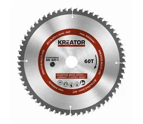 KREATOR KRT020504 / Pilový kotouč univerzální / Průměr 210 x 30 mm / Šířka řezu 2.2 mm / Počet zubů 60 