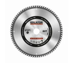 KREATOR KRT020426 / Pilový kotouč na dřevo / Průměr 250 x 30 mm / Šířka řezu 3.0 mm / Počet zubů 80