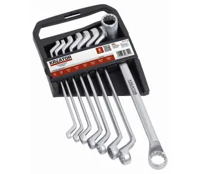 KREATOR KRT500004 / Sada oboustranných očkových klíčů / 6-22 mm / 8 ks 