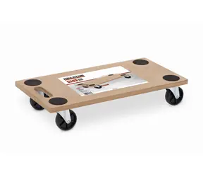 KREATOR KRT670001 / Přepravní vozík na nábytek / Nosnost 200 kg / Rozměr 300 x 600 mm / 4x otočná kola o 360°
