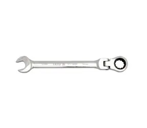 YATO Očkoplochý ráčnový klíč s kloubem / 19 mm / Délka 245 mm / 72 zubů / CrV