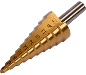 YATO Stupňovitý kuželový vrták / Průměr vrtáku 4-22mm / Počet stupňů 10 / Délka 75 mm / HSS 4241 / Průměr stopky 10mm