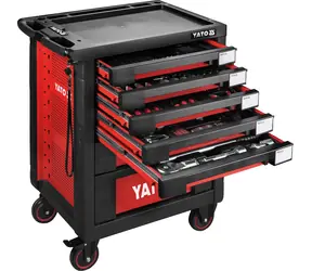 YATO Skříňka dílenská pojízdná s nářadím (165ks) 7 zásuvek / Rozměry 958 x 766 x 465 mm / doprodej