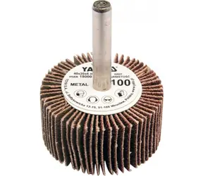 YATO Brusný lamelový kotouč / Radiální 40x20 mm / Průměr stopky 6 mm / Zrnitost 100