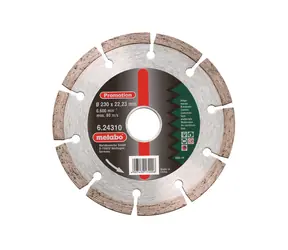 Metabo DIA-TS "SP" / Diamantový řezací kotouč univerzální / Průměr 230 x 22.23 mm / Rozměr segmentů 7 mm